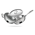 Stahl Artisan Triply Combo – Kadhai 24cm + Fry Pan 24cm + SS Pro Lid (24cm)