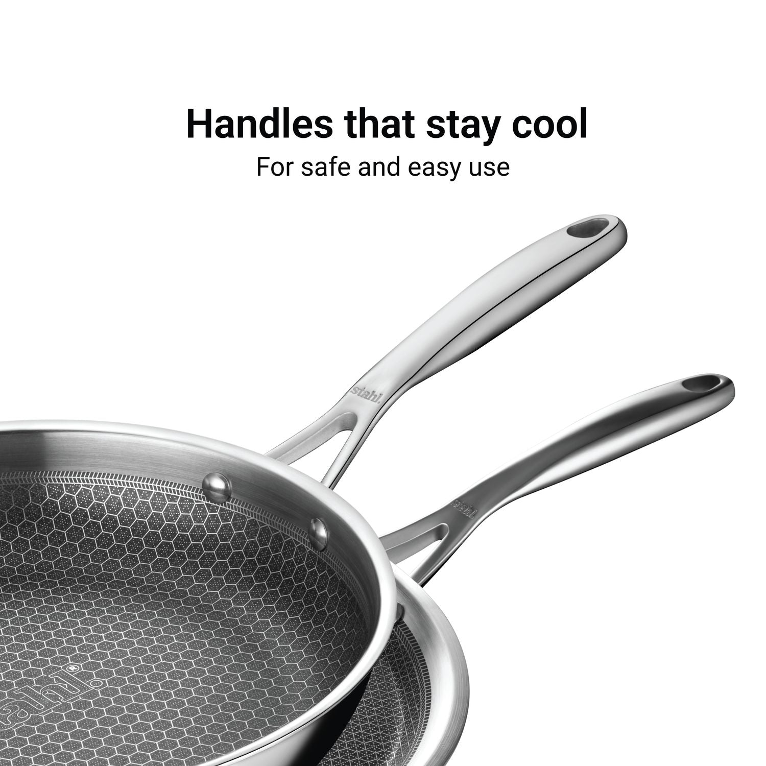 Stahl Artisan Hybrid Combo – Dosa Tawa 28cm + Fry Pan 24cm + Glass Lid (24cm)
