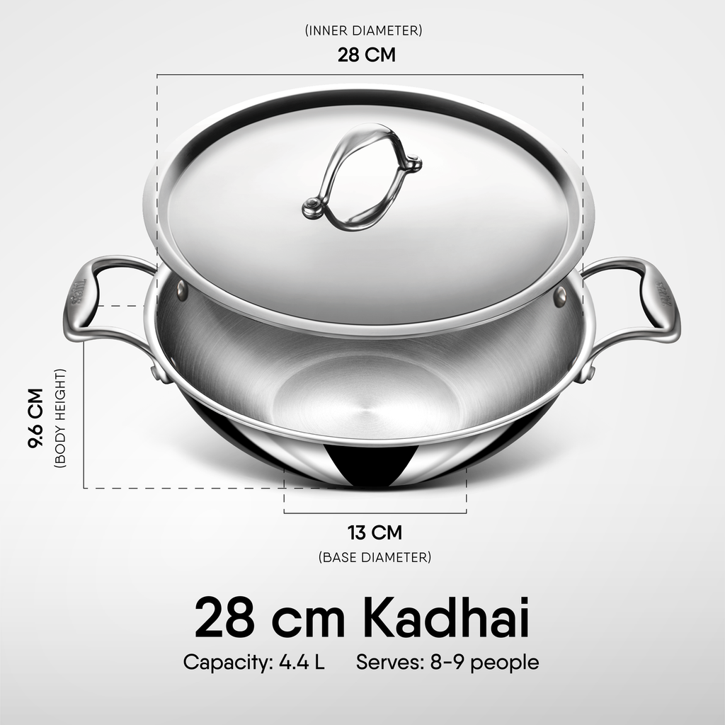 Engrave - Steel Kadhai - Triply Artisan Series
