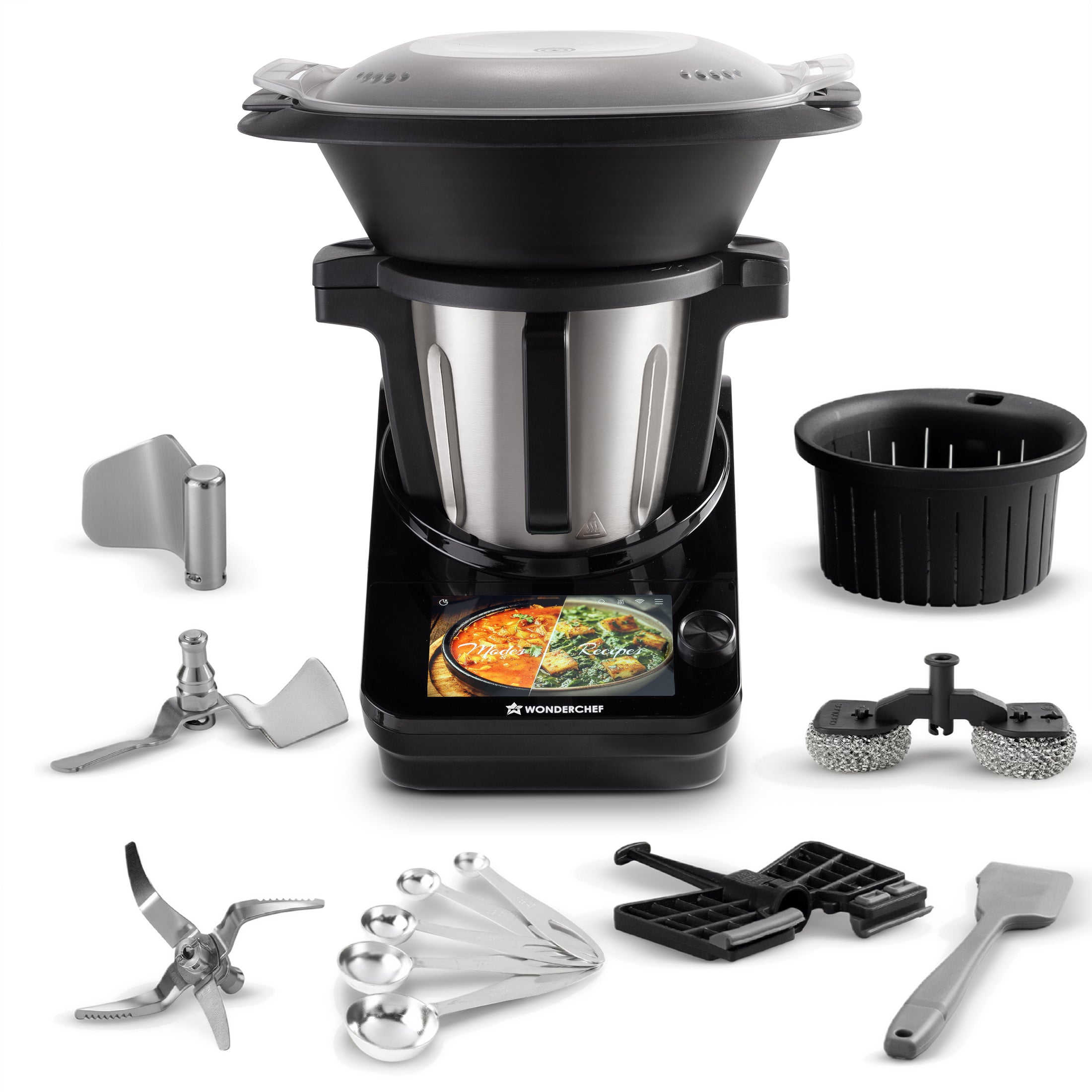 Chef Magic Kitchen Robot, Automatic Cooking Assistant, 500+ Recipes by Chef Sanjeev Kapoor, 15+ Cooking Modes, Create/Edit Recipes, Built-in Weighing Scale, Wi-fi & Phone App, 2-Yr Warranty