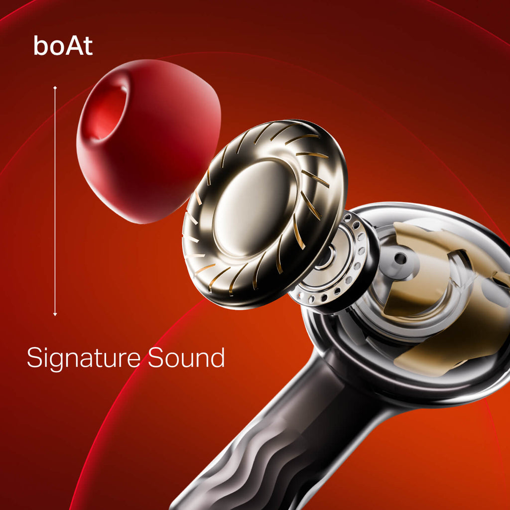 boAt Nirvana Crystl | Wireless Earbuds with 100 Hours Playback, Upto 32dB ANC, BEAST™ Mode, Adaptive EQ by Mimi
