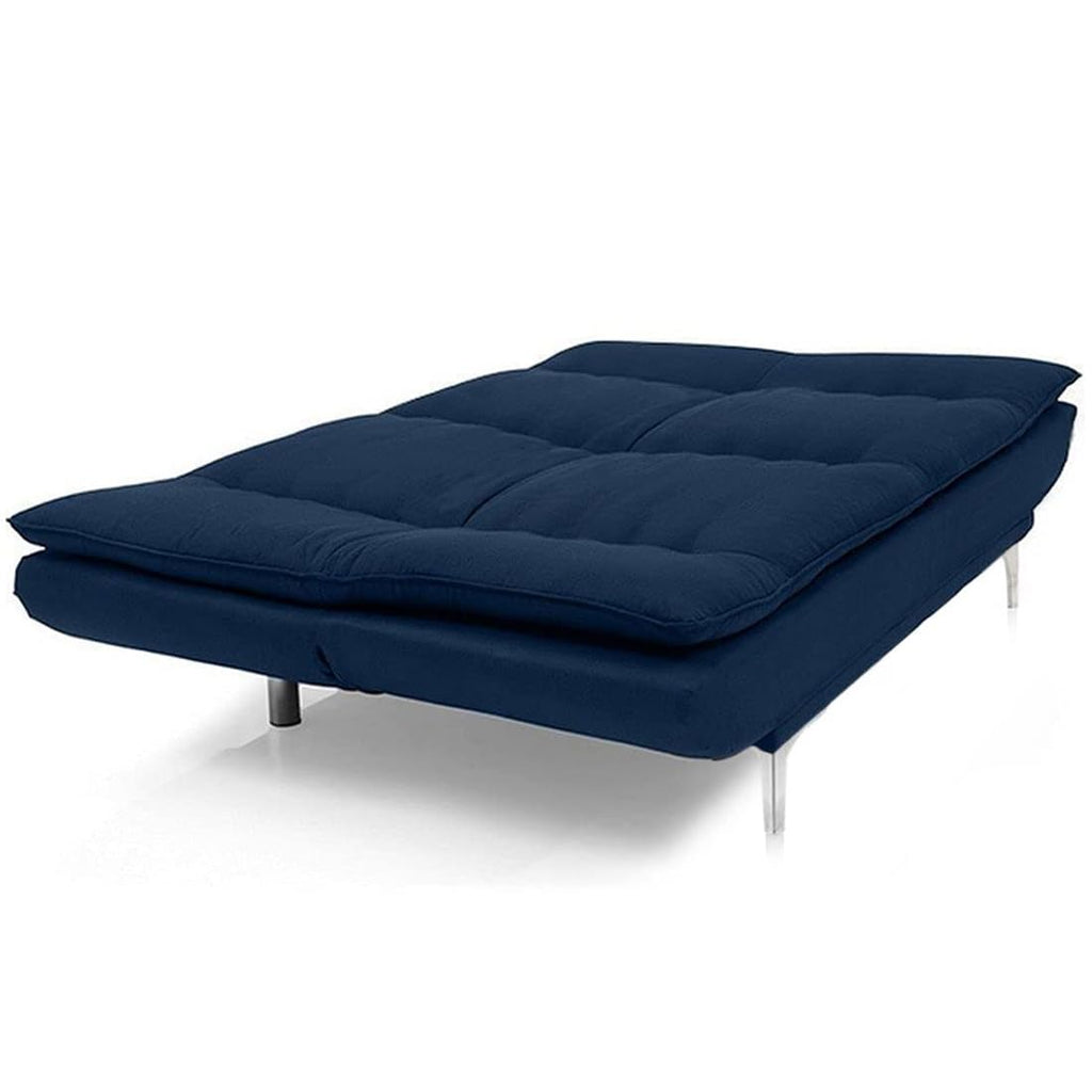 CASASTYLE Brio Fabric 3 Seater Sofa Cum Bed Set (Blue)