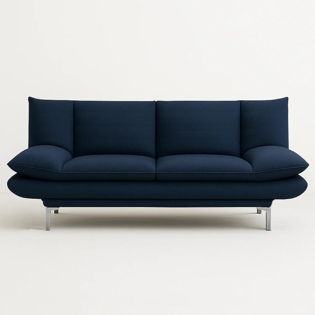 CASASTYLE Brio Fabric 3 Seater Sofa Cum Bed Set (Blue)