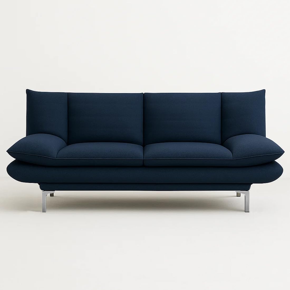 CASASTYLE Brio Fabric 3 Seater Sofa Cum Bed Set (Blue)