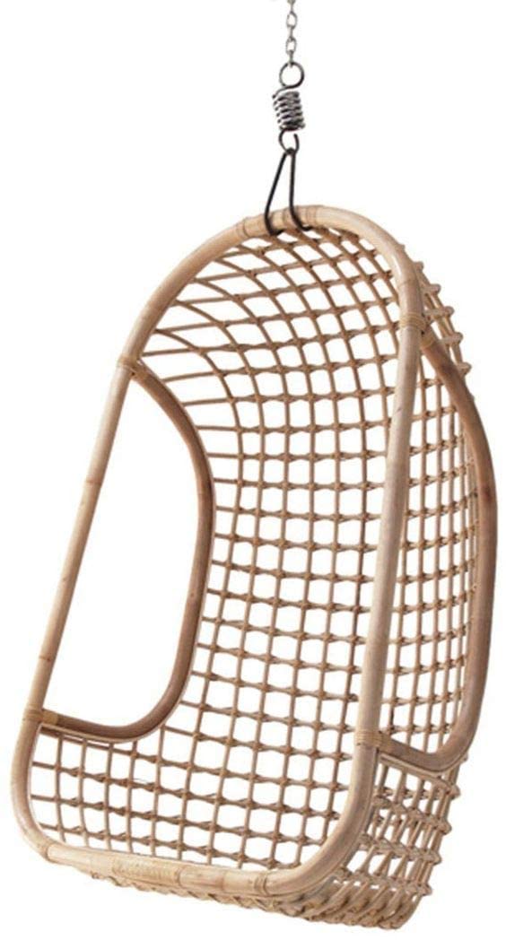 IRA Rattan Modern Swing Chair for Home (Only Swing) - Brown, Wood, Rattan - Maximum Weight 90 kg - Single Seater - Indoor/Outdoor