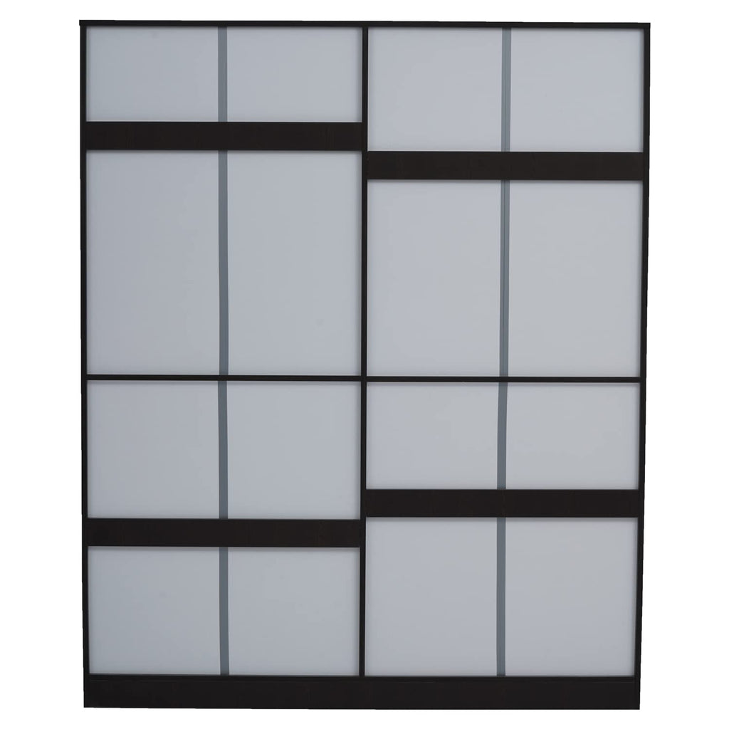 Nilkamal Riva 4 Door Wooden Wardrobe With Mirror for Bedroom | Almirah with 2 Hanging Rods, 6 Shelves, 2 Lockable Drawers | Clothes Cupboard | Engineered Wood | New Wenge