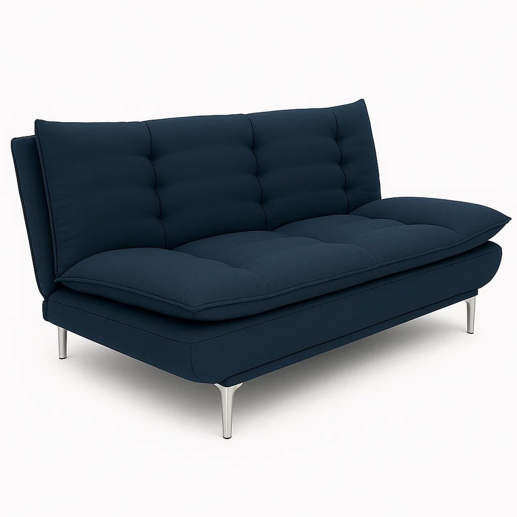 CASASTYLE Brio Fabric 3 Seater Sofa Cum Bed Set (Blue)