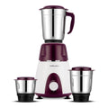 Bajaj Rex Mixer Grinder 500W | Mixie For Kitchen With Nutri-Pro Features | 3 SS Mixer Jars For Heavy Duty Grinding | Adjustable Speed Control | Multifunctional Blade System | 2 Yr Warranty【Purple】