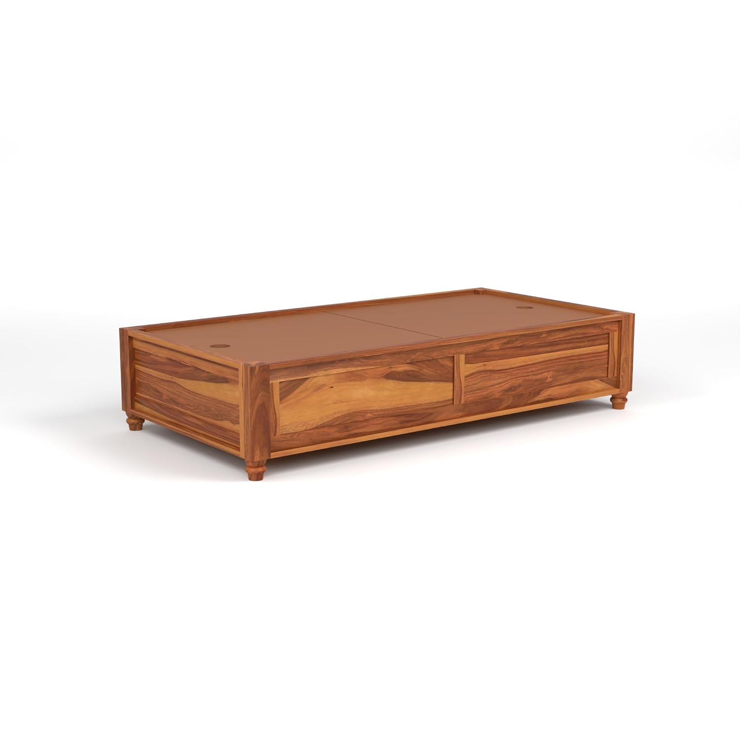 Wood Divana Cot for Home Hall || Diwan Cum Bed with Storage || 3 Seater Sofa Cum Couch || Divan Bed for Living Room || Without Pillow&Mattress (Natural)