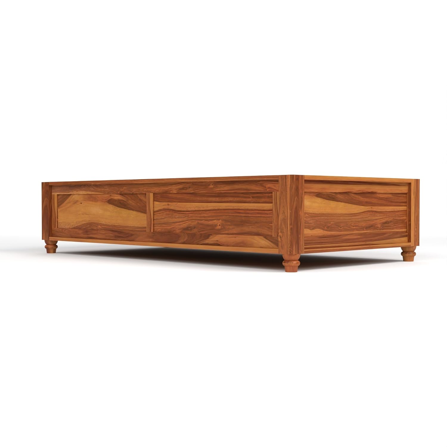 Wood Divana Cot for Home Hall || Diwan Cum Bed with Storage || 3 Seater Sofa Cum Couch || Divan Bed for Living Room || Without Pillow&Mattress (Natural)