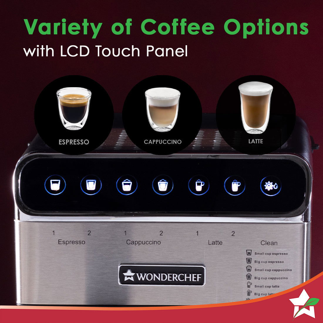 Regenta Automatic Coffee Maker | 20-bar Pressure | Automatic Milk Steamer | 2 Year Warranty