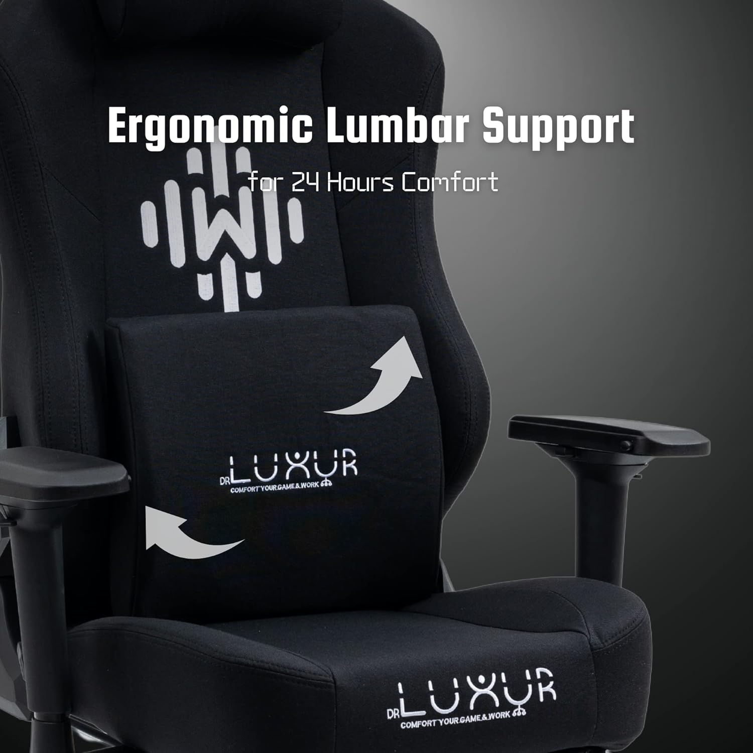 Dr Luxur® 2026 Edition Weavemonster Ergonomic Gaming Chair | Chair For Office Work | Honeycombed Fabric | Magnetic Neck Pillow | Portable Lumbar Pillow | Footrest | 4D Armrest with 180 Recline (Black)