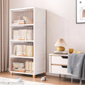 JD FRESH 4 Tier Foldable Plastic Cloth Rack for Storage/Kitchen Cupboard/Versatile and Sturdy Wardrobe for Clothes/Storage Organizer/Closet for Bedroom/Living Room/Laundry Room/Study (Transparent)