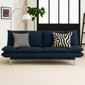 CASASTYLE Brio Fabric 3 Seater Sofa Cum Bed Set (Blue)