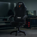 DROGO Aura Ergonomic Gaming Chair with Premium PU Leather Fabric, Linkage Armrest, Adjustable Neck & Lumbar Pillow | Computer Chair for Study | Office Chairs for Work from Home with Recline (Black)