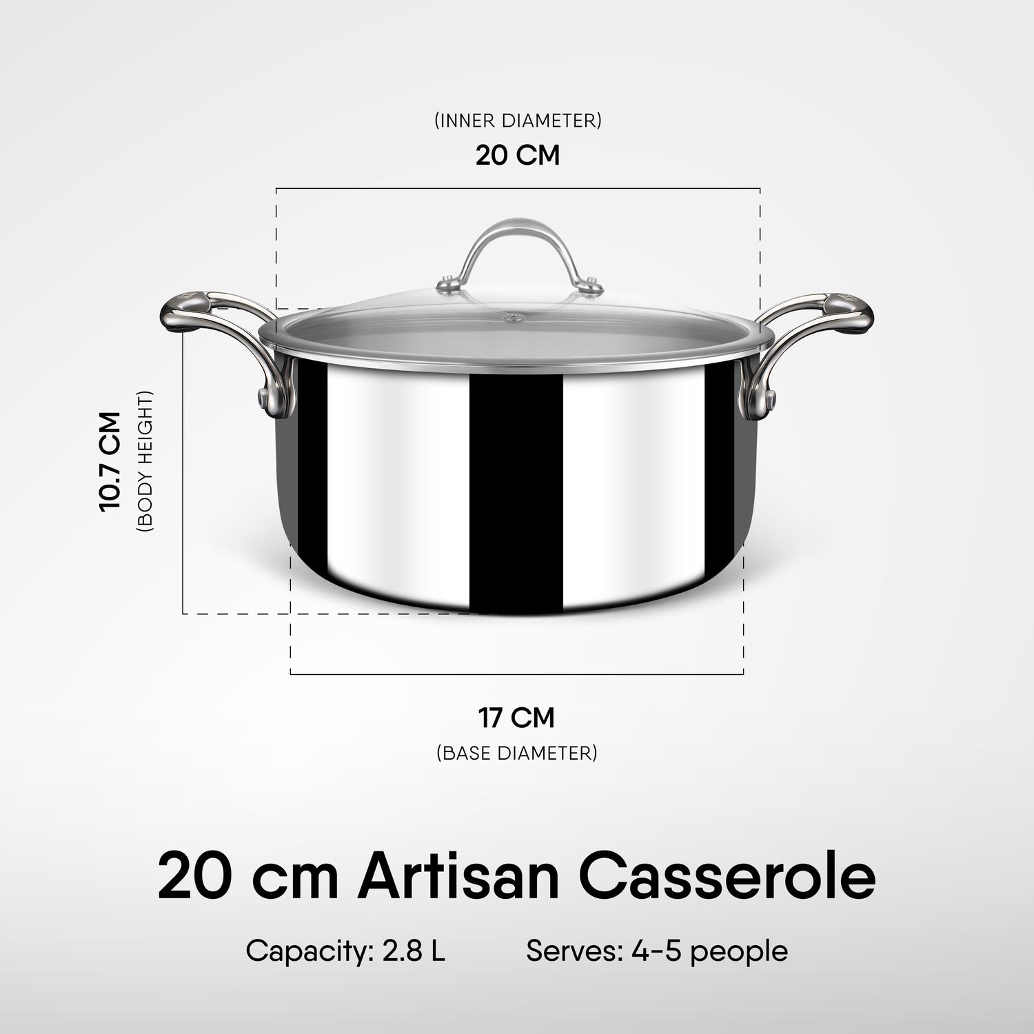 Engrave - Steel Sauce Pot / Casserole - Triply Artisan Series