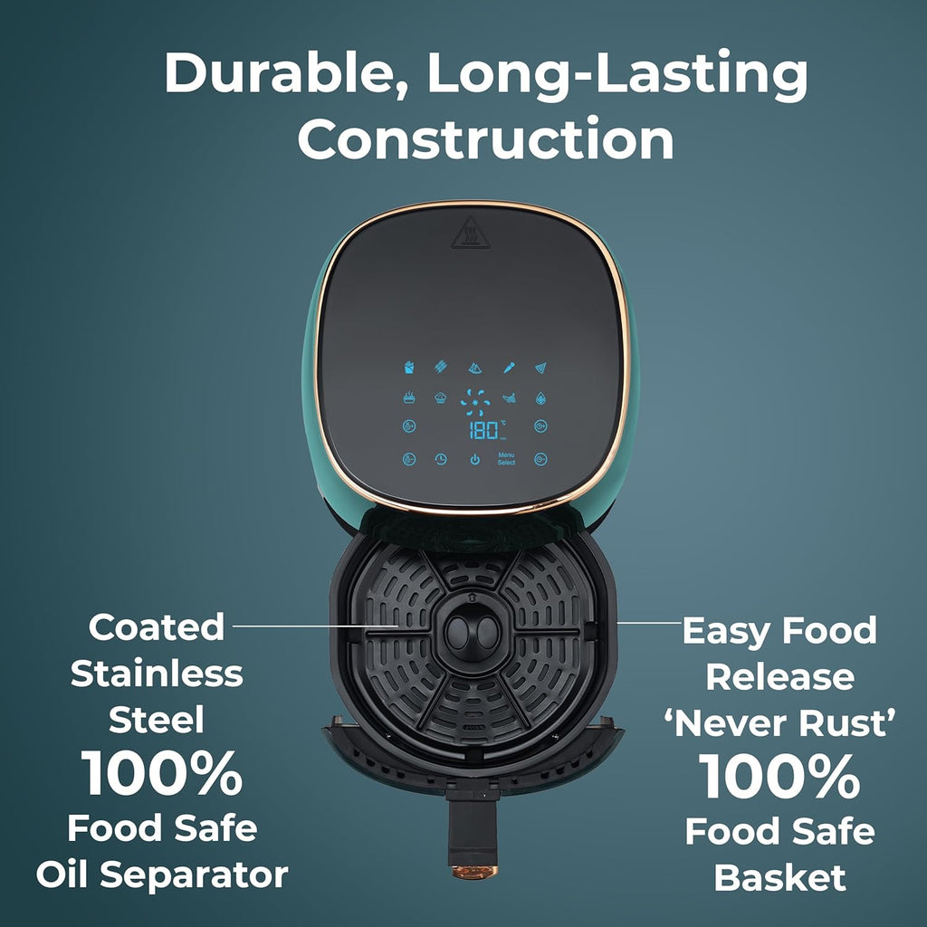 Pigeon Healthifry Digital Air Fryer, 360° High Speed Air Circulation Technology 1200 W with Non-Stick 4.2 L Basket