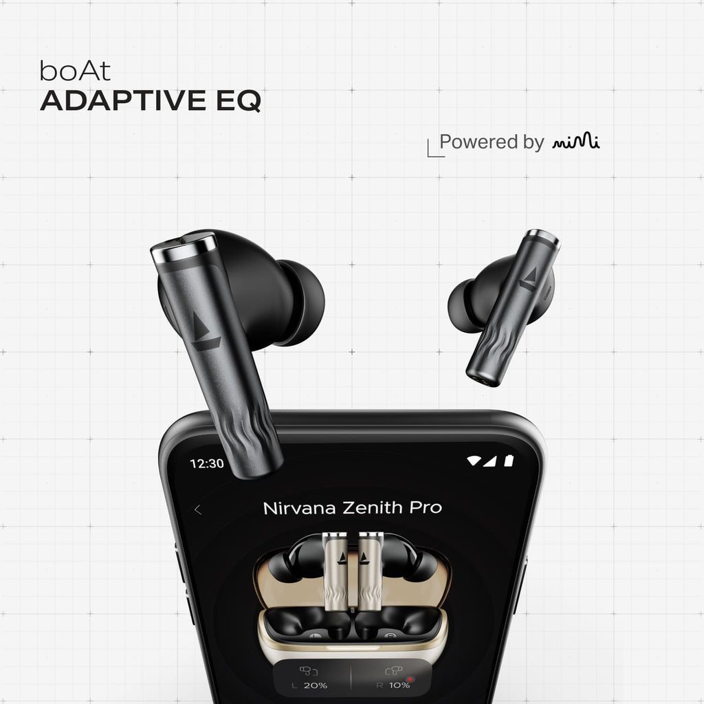 boAt Nirvana Zenith Pro | Wireless Earbuds with Spatial Audio, 80H Playback & 50dB Hybrid Adaptive ANC "Awarded Best TWS by Gadgets 360"