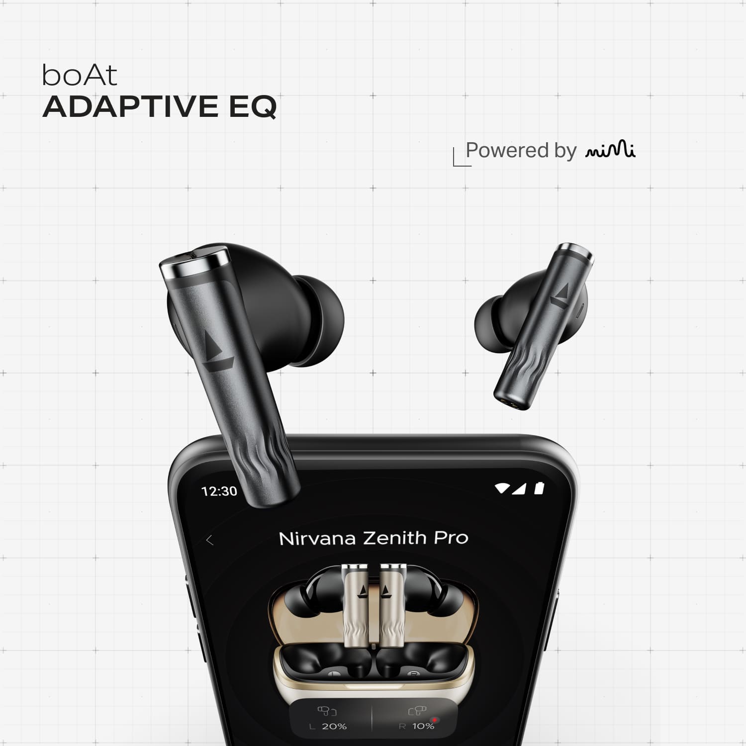 boAt Nirvana Zenith Pro | Wireless Earbuds with Spatial Audio, 80H Playback & 50dB Hybrid Adaptive ANC "Awarded Best TWS by Gadgets 360"