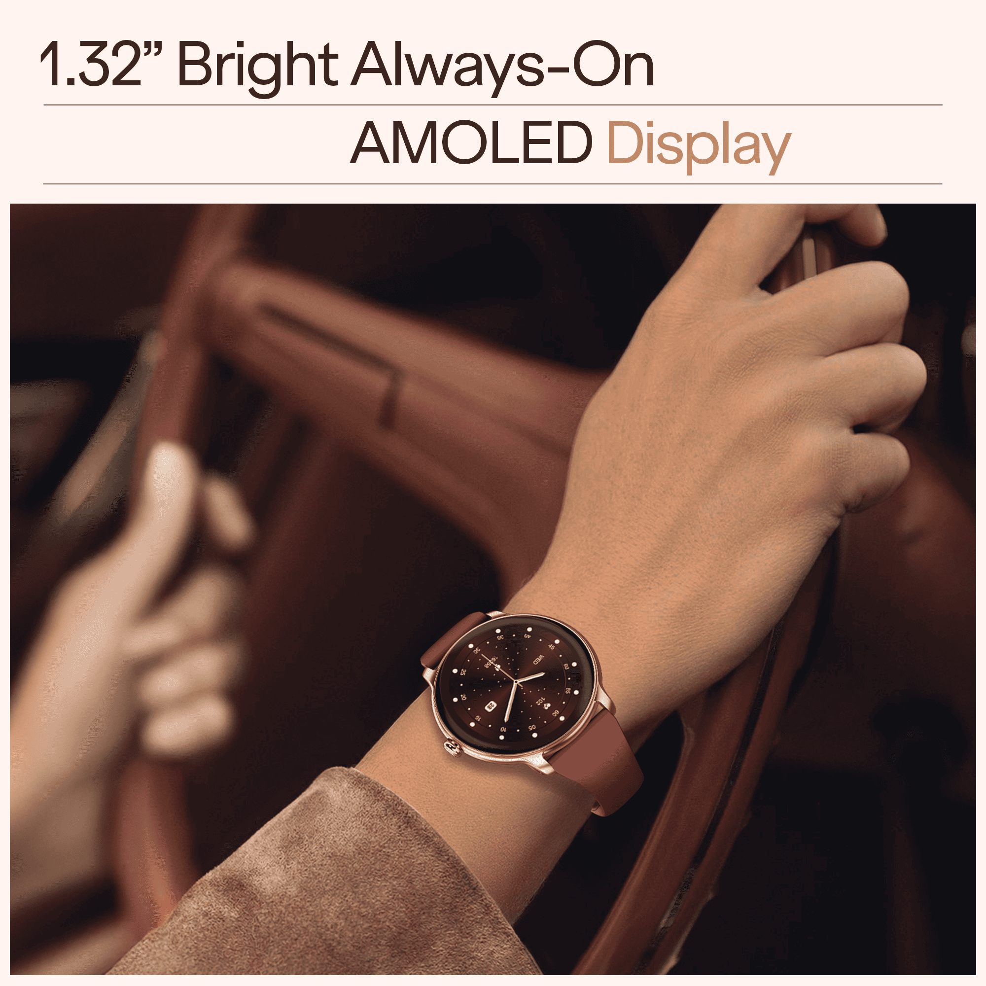 boAt Chrome Iris | Smartwatch with 1.32" AMOLED Display, 1000 nits brightness & Wellness Tracking