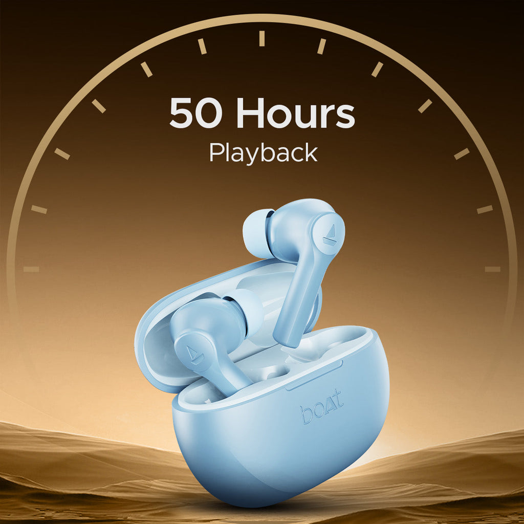 boAt Airdopes Supreme | Wireless Earbuds with 50 Hours Playback, AI ENx™ with Wind Noise Reduction, Cinematic Spatial Audio