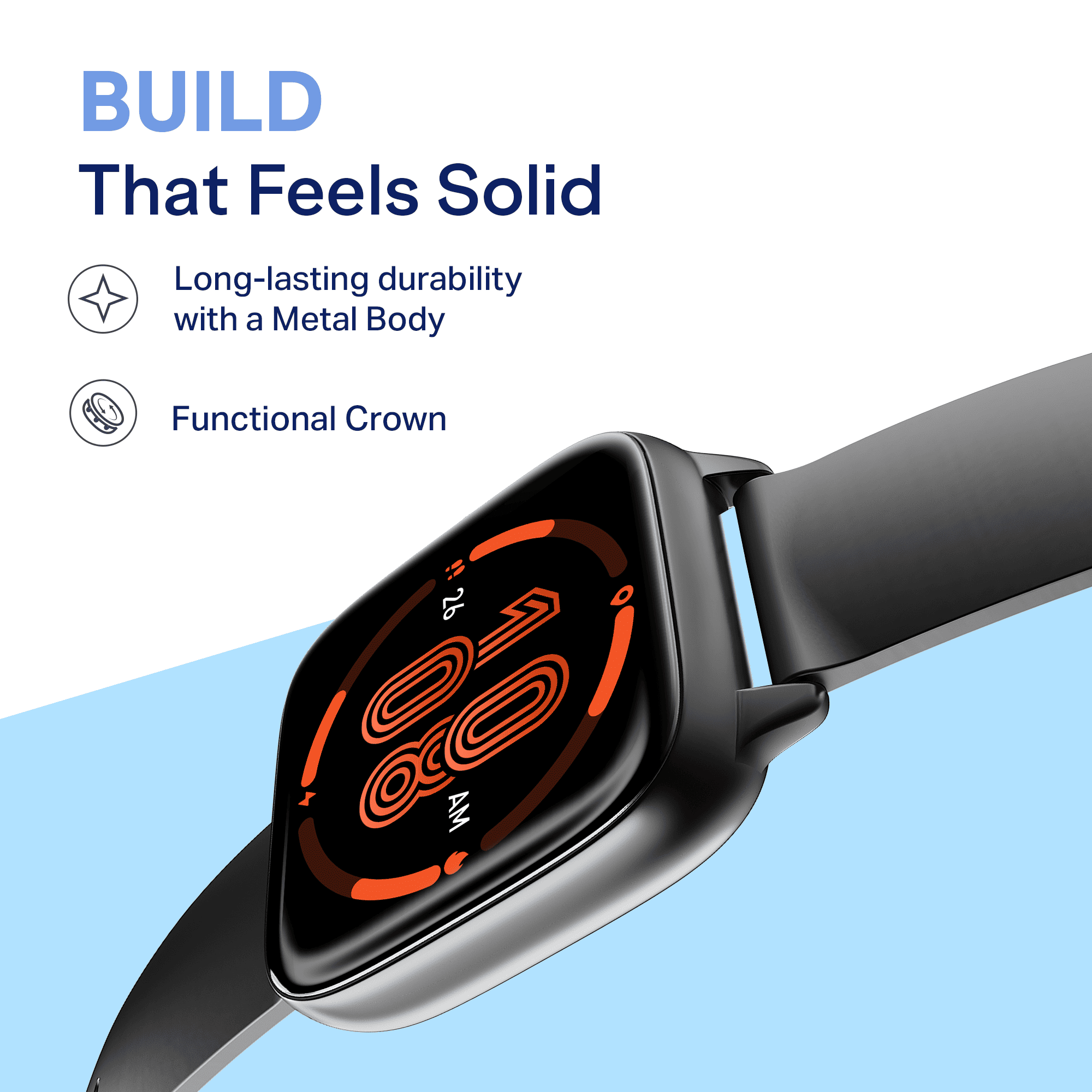 boAt Storm Verge | Smartwatch with 1.72" Ultra HD Display, Premium Metal Build & Advanced Bluetooth Calling