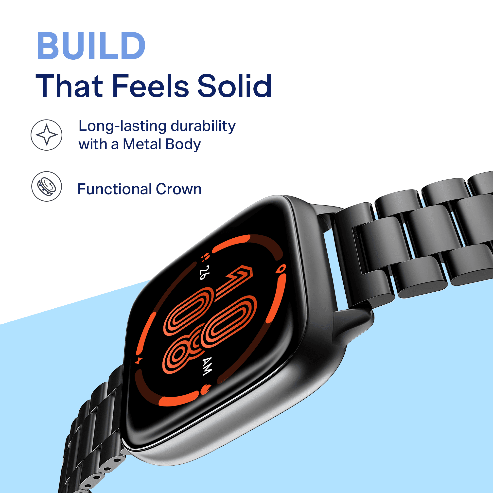 boAt Storm Verge | Smartwatch with 1.72" Ultra HD Display, Premium Metal Build & Advanced Bluetooth Calling