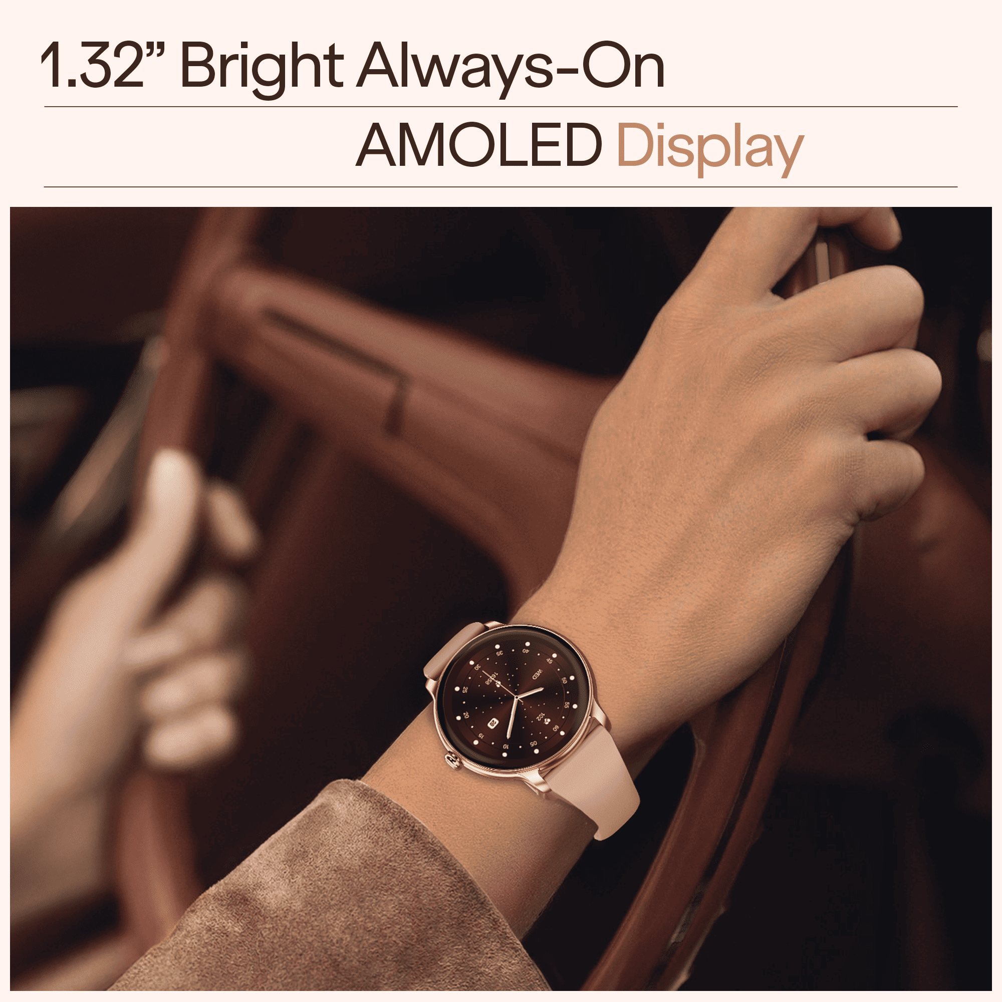 boAt Chrome Iris | Smartwatch with 1.32" AMOLED Display, 1000 nits brightness & Wellness Tracking