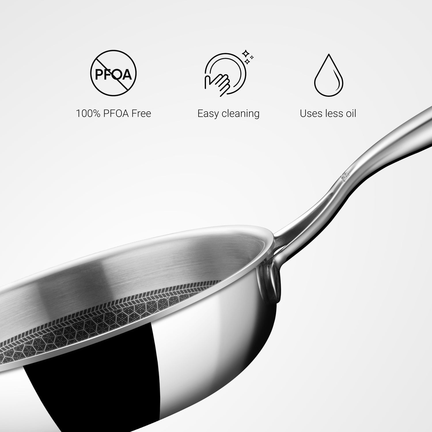 Engrave- Artisan Hybrid Frypan with Rivetless handle