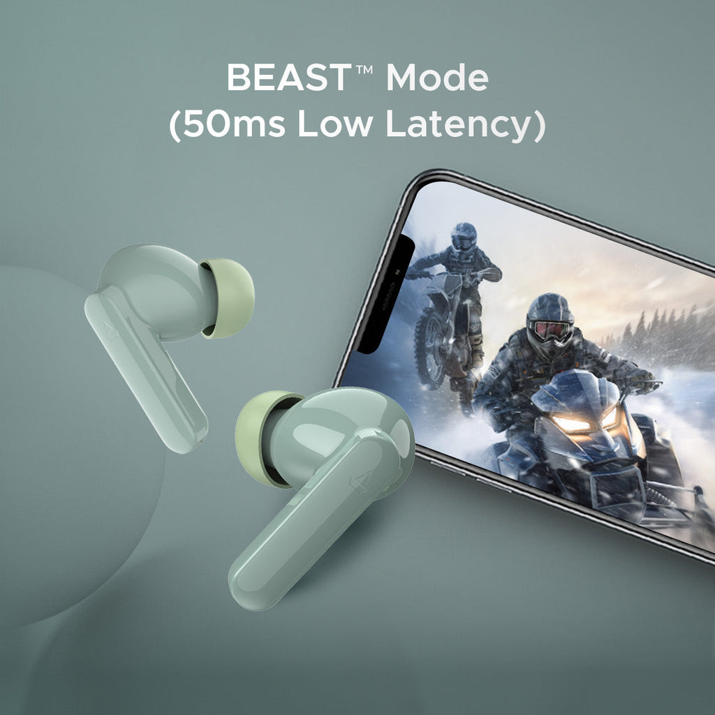 boAt Airdopes Ultra Plus | Wireless Earbuds with 50 Hours Playback, BEAST™ Mode, Quad Mics with ENx™ Tech, IWP™ Technology