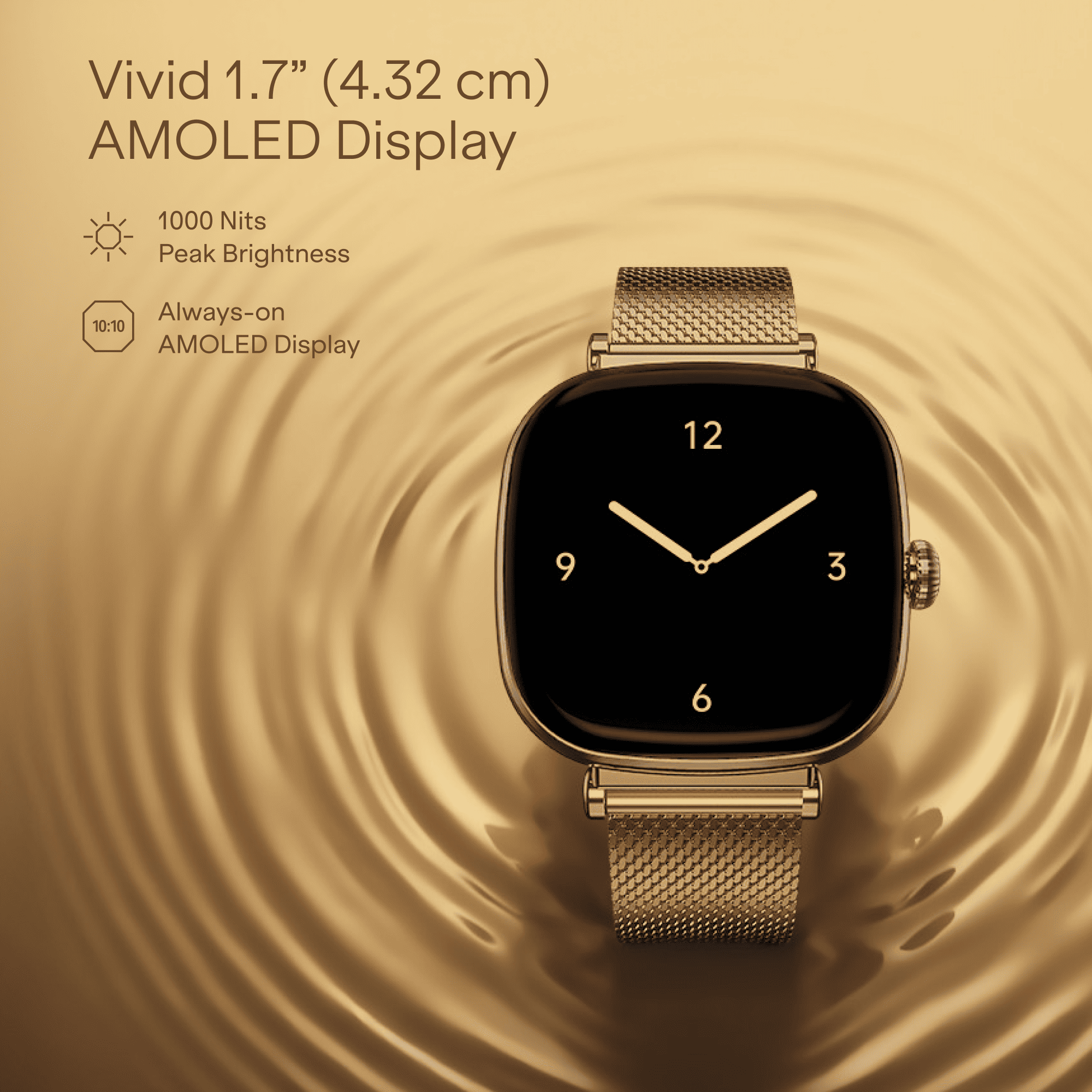 boAt Chrome Ivory | Smartwatch with 1.70" AMOLED Display, 1000 nits brightness & Female Wellness Tracking (Co-Designed with GIVA)