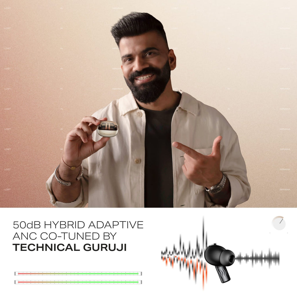 boAt Nirvana Zenith Pro | Wireless Earbuds with Spatial Audio, 80H Playback & 50dB Hybrid Adaptive ANC "Awarded Best TWS by Gadgets 360"