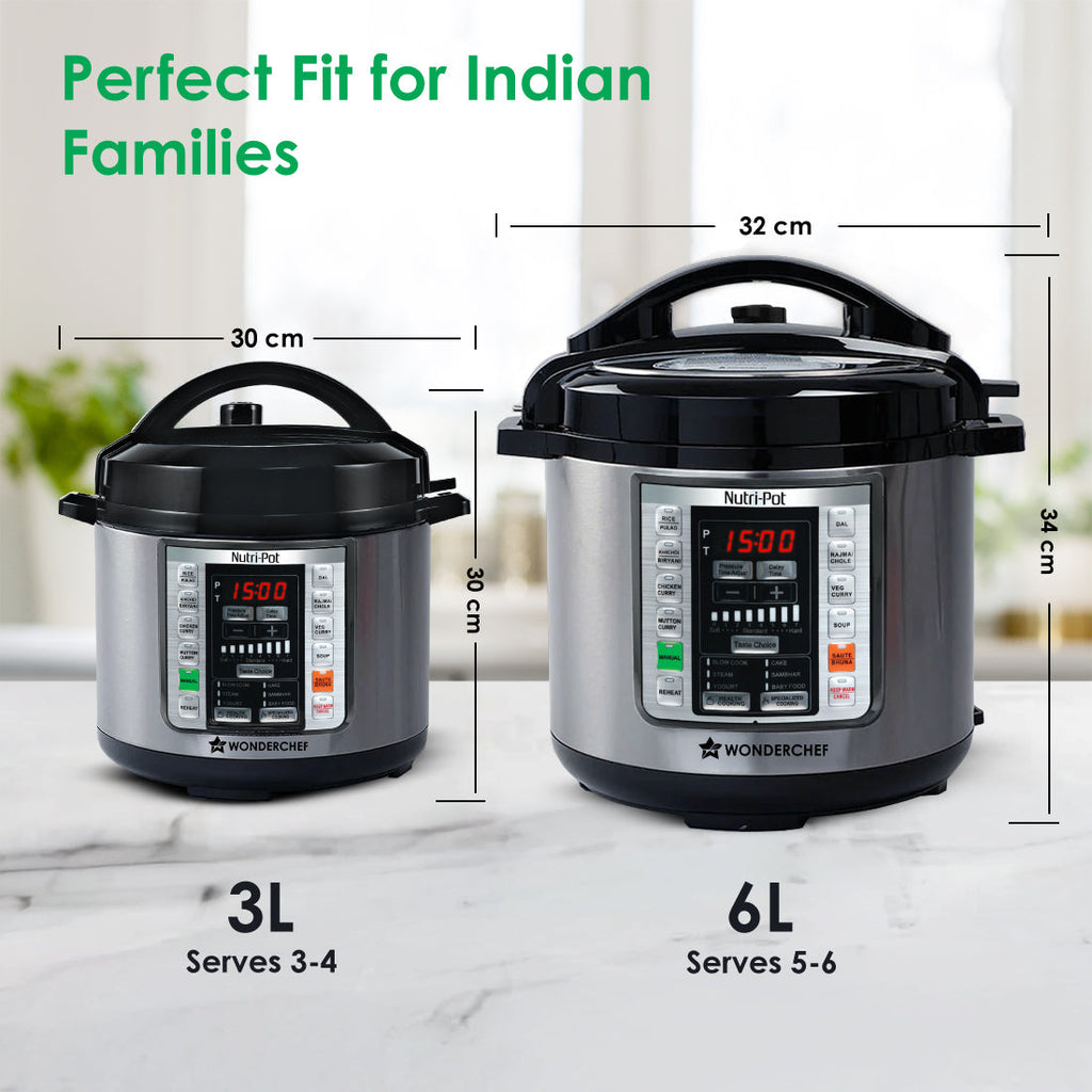 Nutri-Pot 6L Electric Pressure Cooker with 7-in-1 Functions