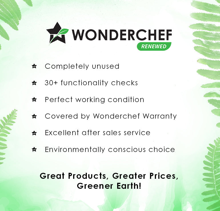 Wonderchef Renewed Swift Digital Air Fryer with Window | 1350W, 6 Litres | Rapid Air Technology | 7 Pre-set Functions | Non-stick Basket | Auto Shut-off | Touch Screen | Fry, Bake, Grill, Roast | 1-Year Warranty | Black