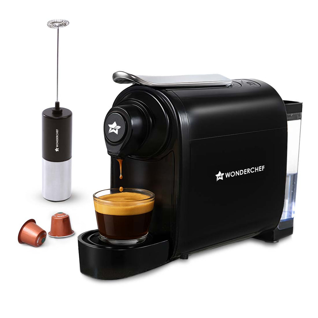 Regalia Capsule Coffee Machine with Frother | Perfect Coffee Base | Compatible with Starbucks and Coffeeza Capsules | 3 Coffee Shot options - Ristretto, Espresso, Lungo | Patented Capsule Ejection System | 1400W | 2 Year Warranty