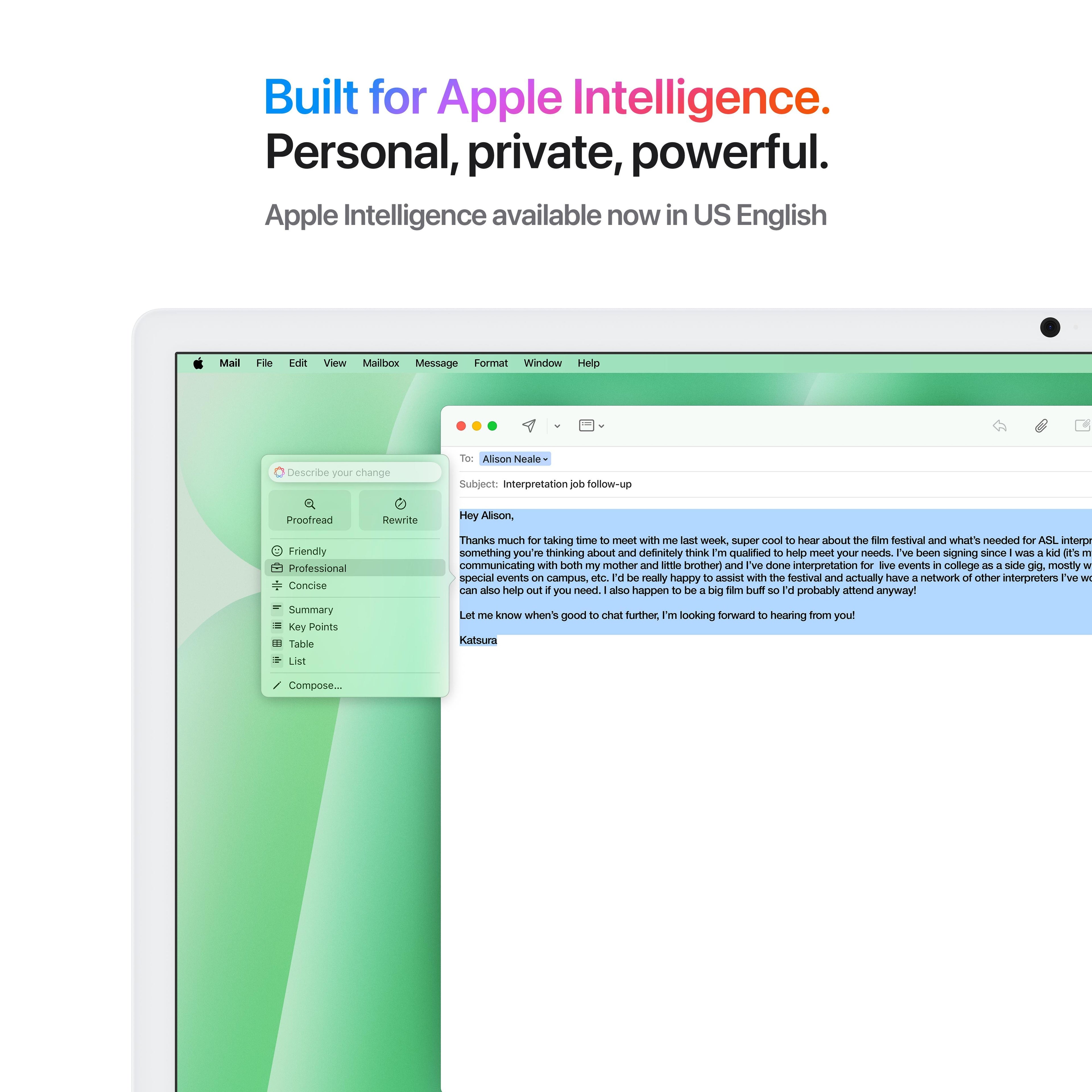 24-inch iMac with Retina 4.5K display: Apple M4 chip with 10-core CPU and 10-core GPU, 512GB SSD - Green