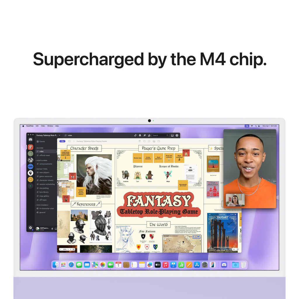 24-inch iMac with Retina 4.5K display: Apple M4 chip with 10-core CPU and 10-core GPU, 512GB SSD - Purple